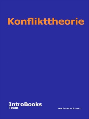 cover image of Konflikttheorie